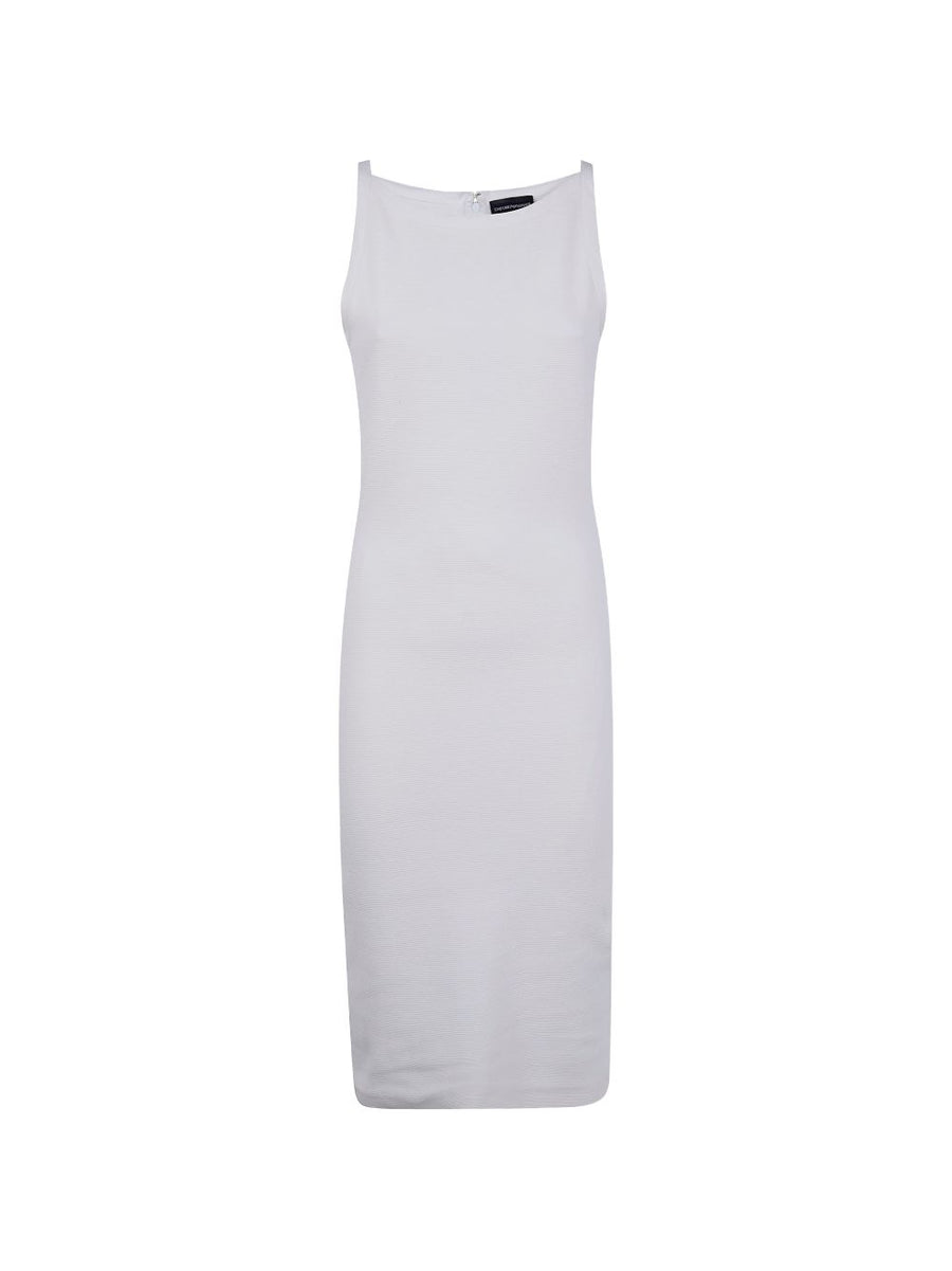 Emporio Armani Cotton Sleeveless Dress — White
