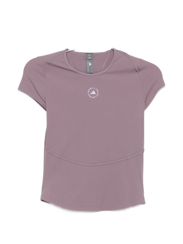 Adidas By Stella McCartney Logo-Embroidered T-shirt — Lilac