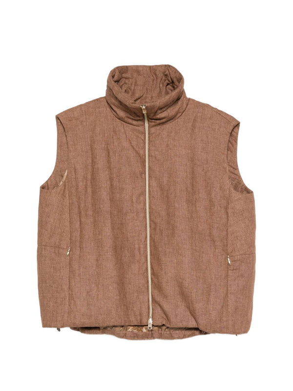 HERNO vest in brown