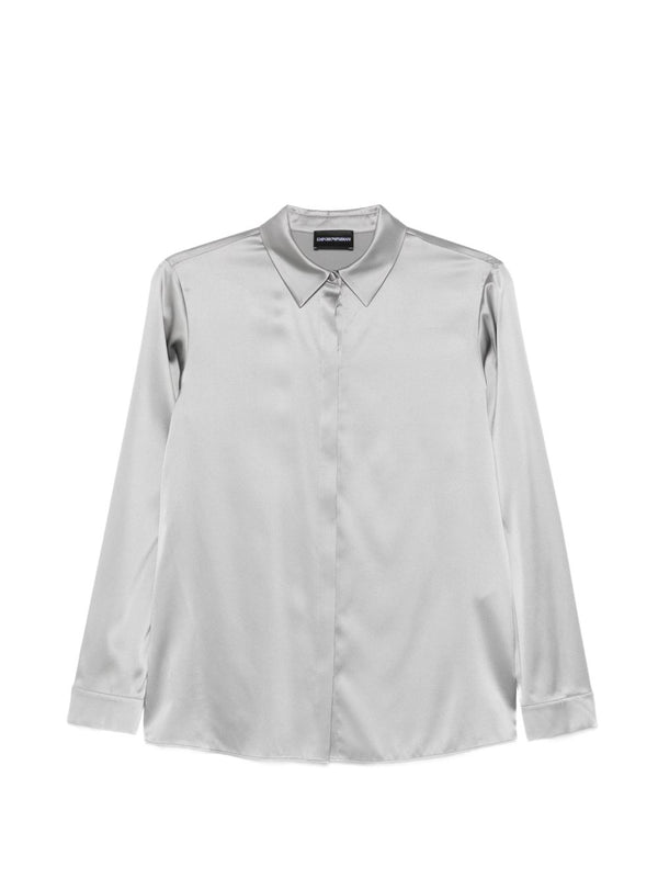 Emporio Armani Silk Shirt — grey