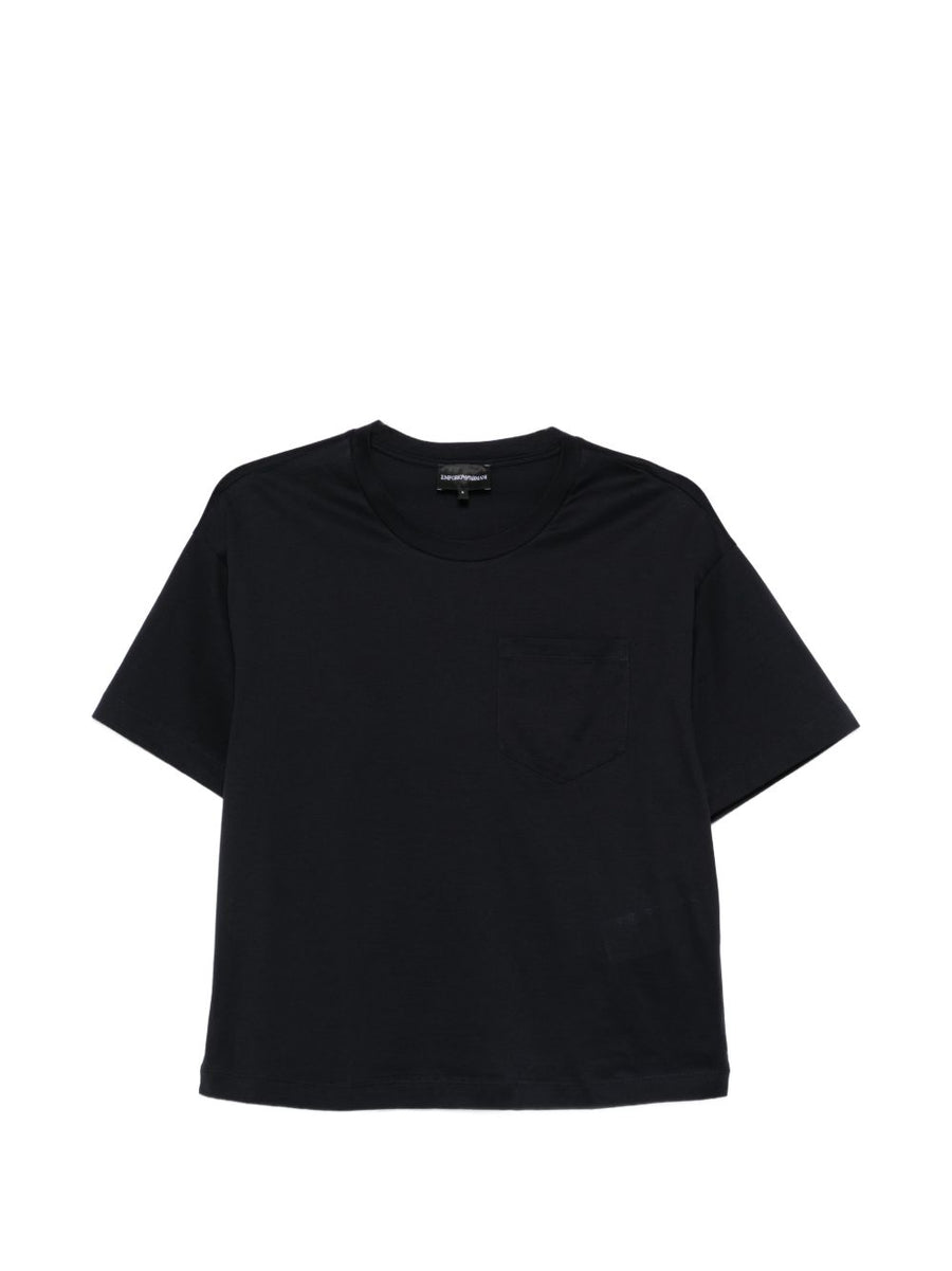 Emporio Armani Logo Cotton T-shirt — Black