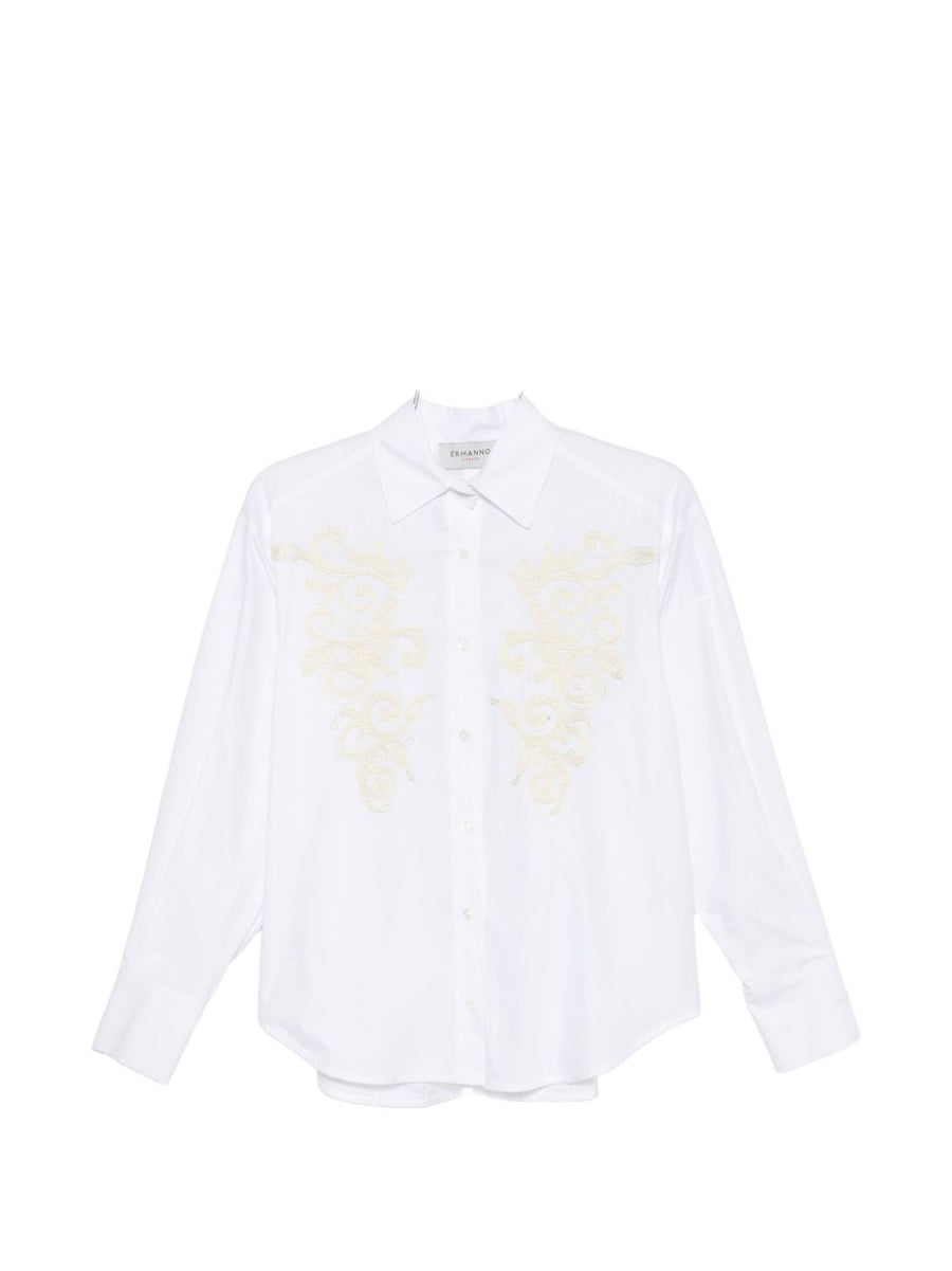 Ermanno Firenze Embroidered cotton shirt