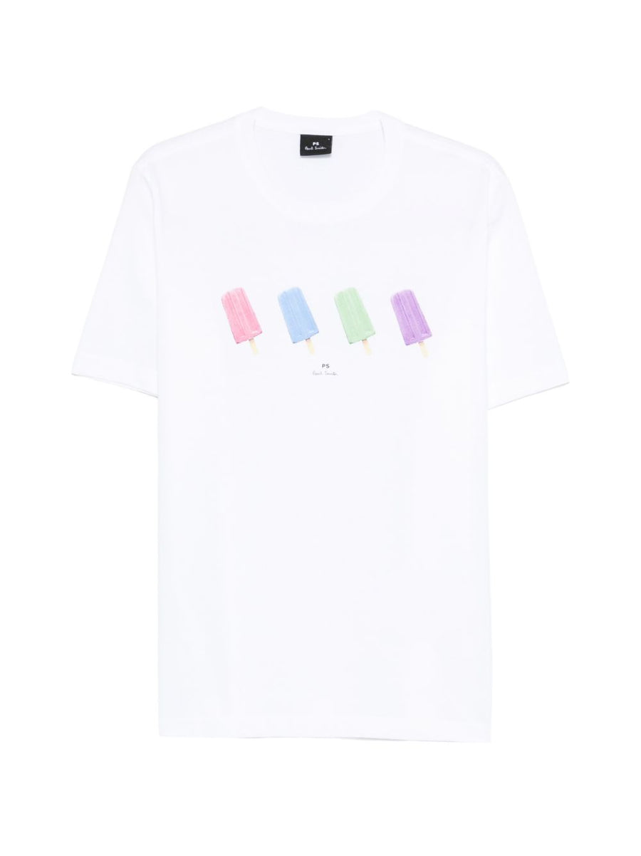 Paul Smith Graphic-Print Cotton T-shirt — White
