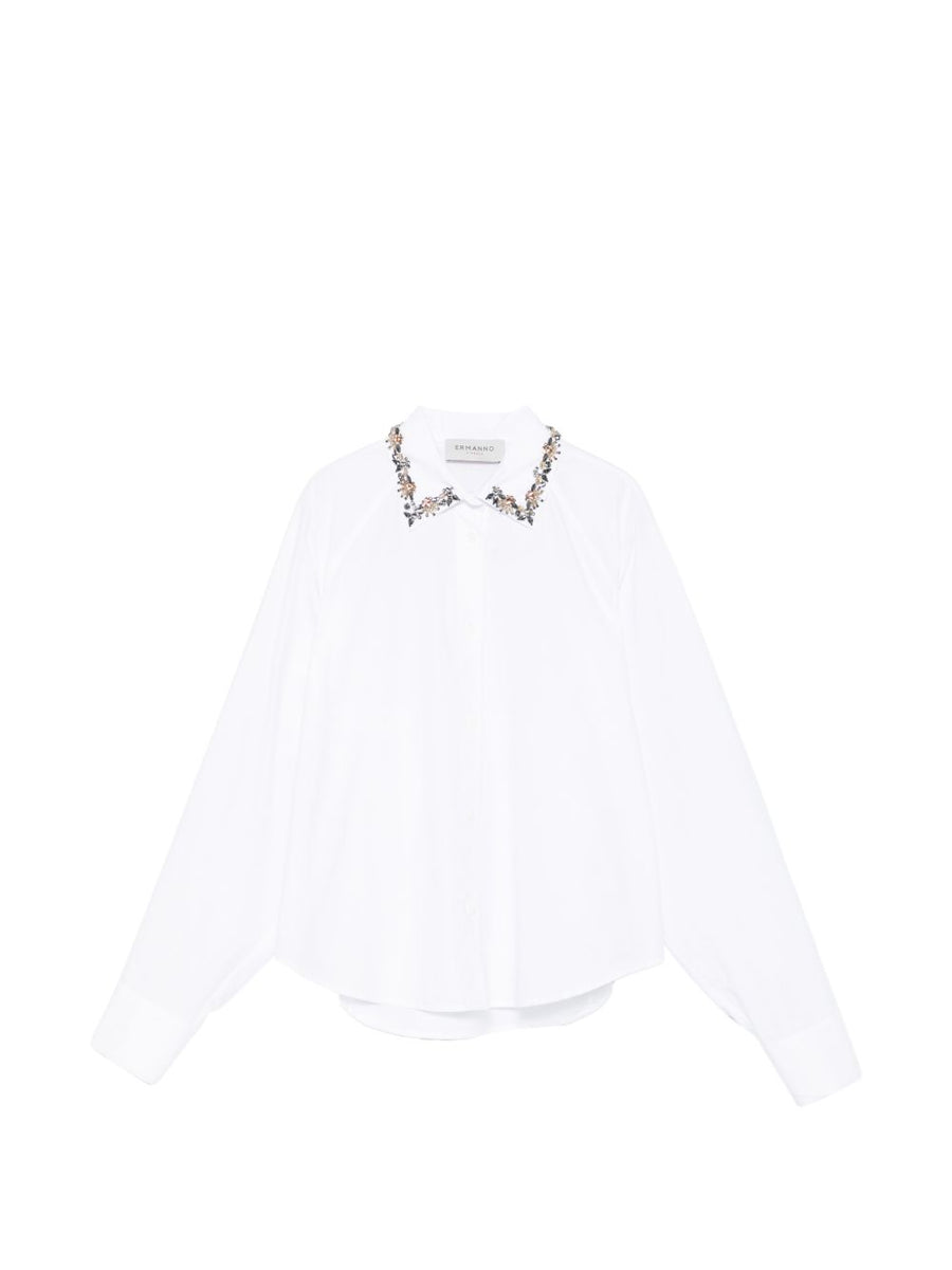 Ermanno Firenze Embroidered cotton shirt
