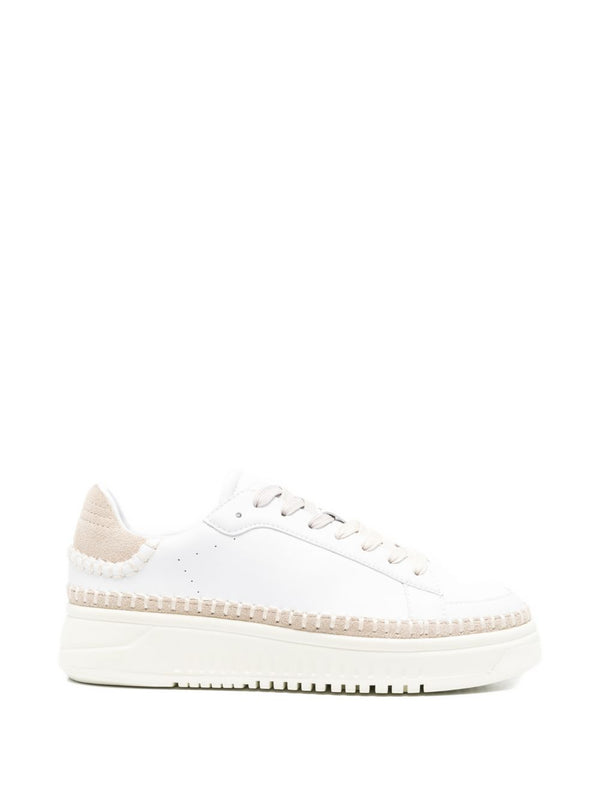 EMPORIO ARMANI EXCLUSIVE Leather Platform Sneaker — White