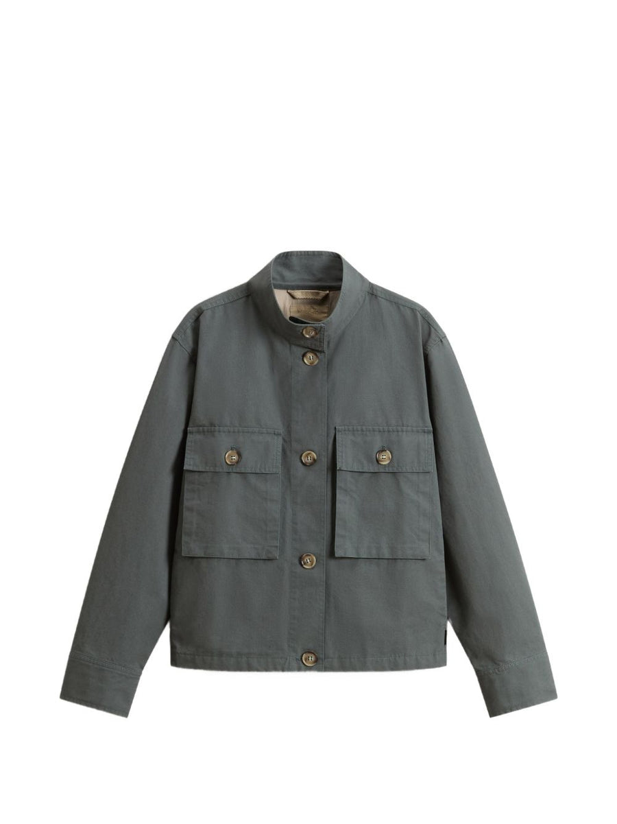 قميص ميداني Woolrich كانفا — فحمدي