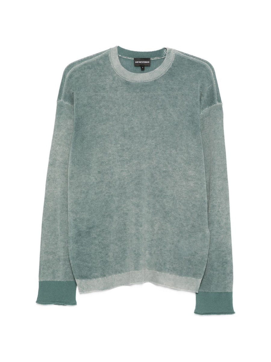 Emporio Armani Wool Crewneck Sweater — Green