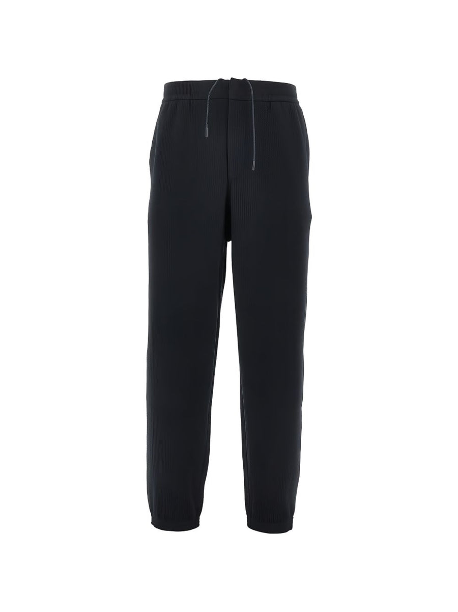 Emporio Armani Logo-Embroidered Joggers — Navy