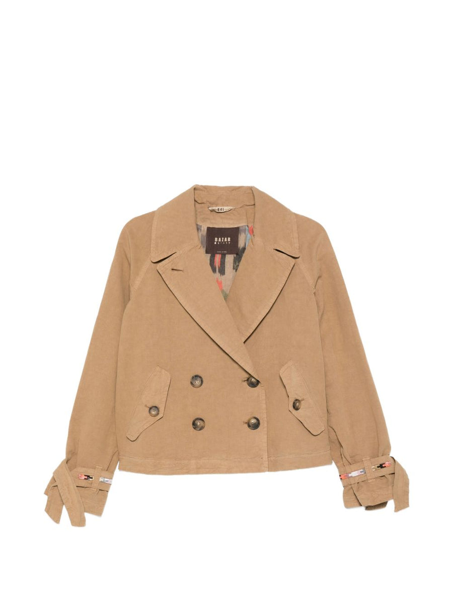 Bazar Deluxe Double-Breasted Blazer — Beige