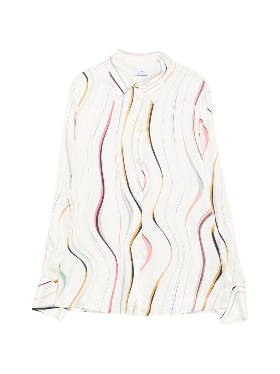 Paul Smith Swirl Print Shirt — Cream
