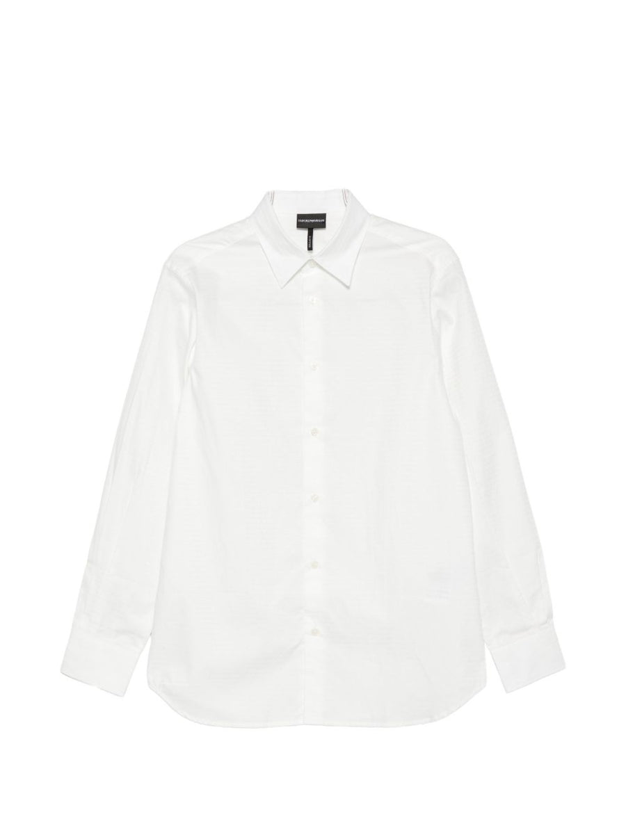 Emporio Armani Logo Cotton Shirt — White