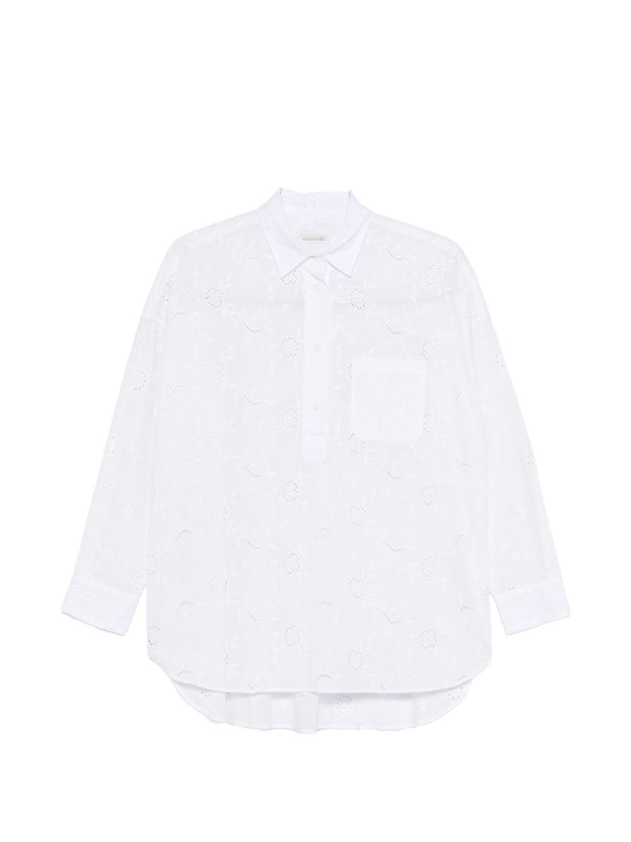 ARCHIVIO '67 Broderie Cotton Shirt — White