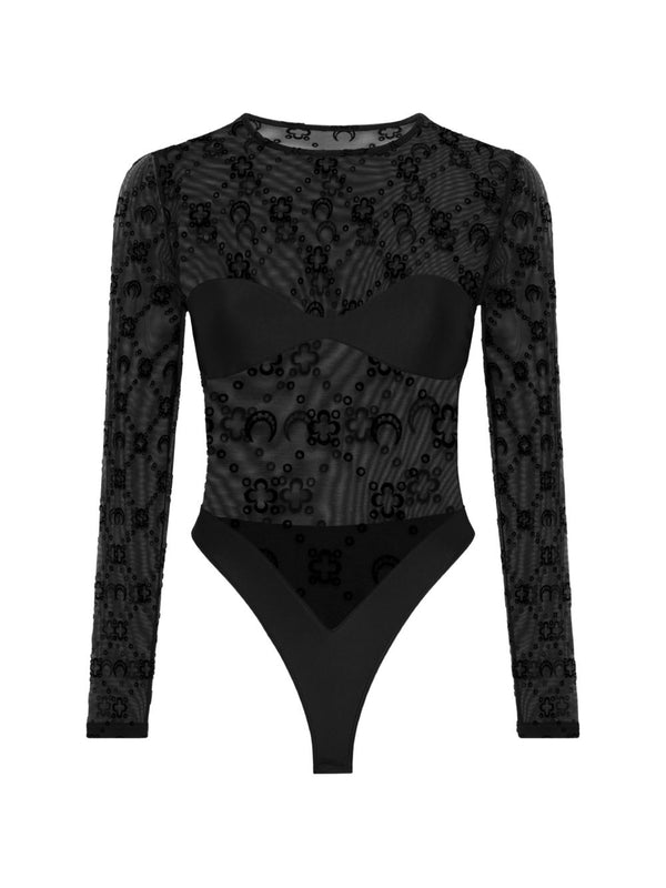 Marine Serre bodysuit in black