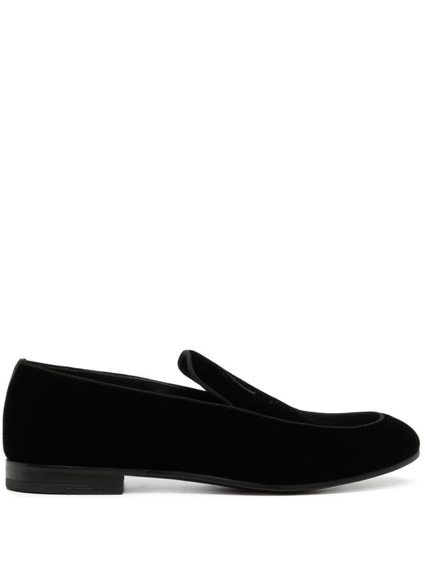 Giorgio Armani Velvet loafer in black