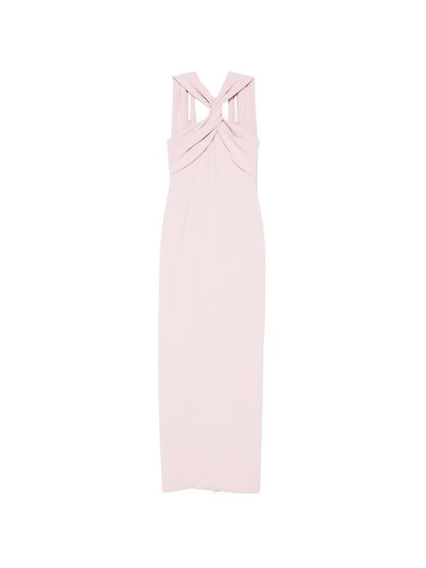 Solace London Twisted Bodice Dress — Pink