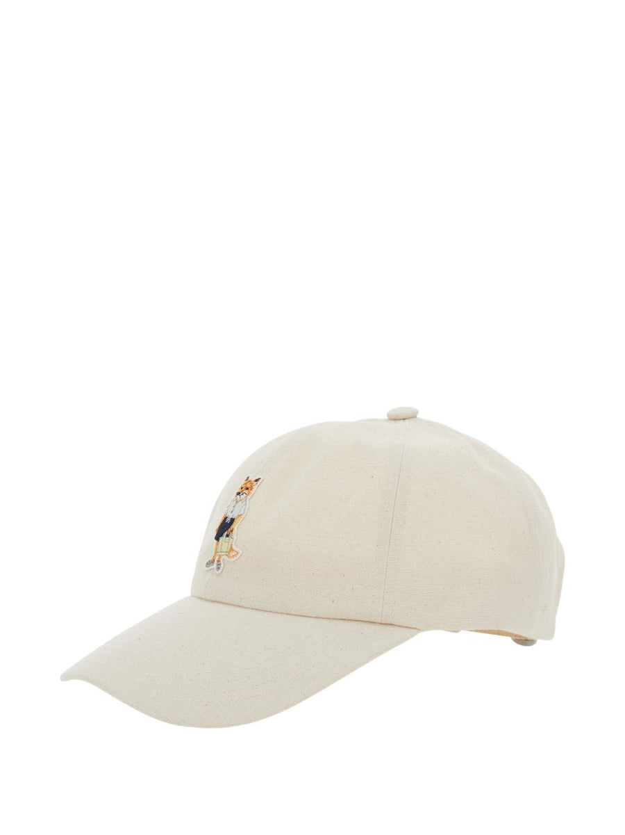 Maison Kitsuné Baseball Cap — Cream