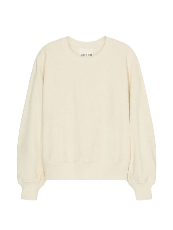 Closed sweatshirt in cream