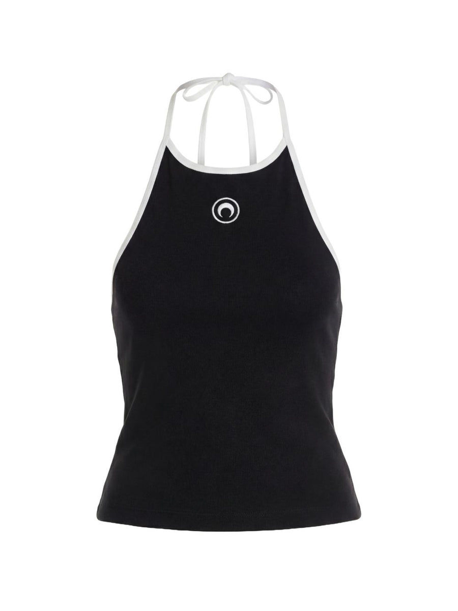 Marine Serre Tank Top — Black