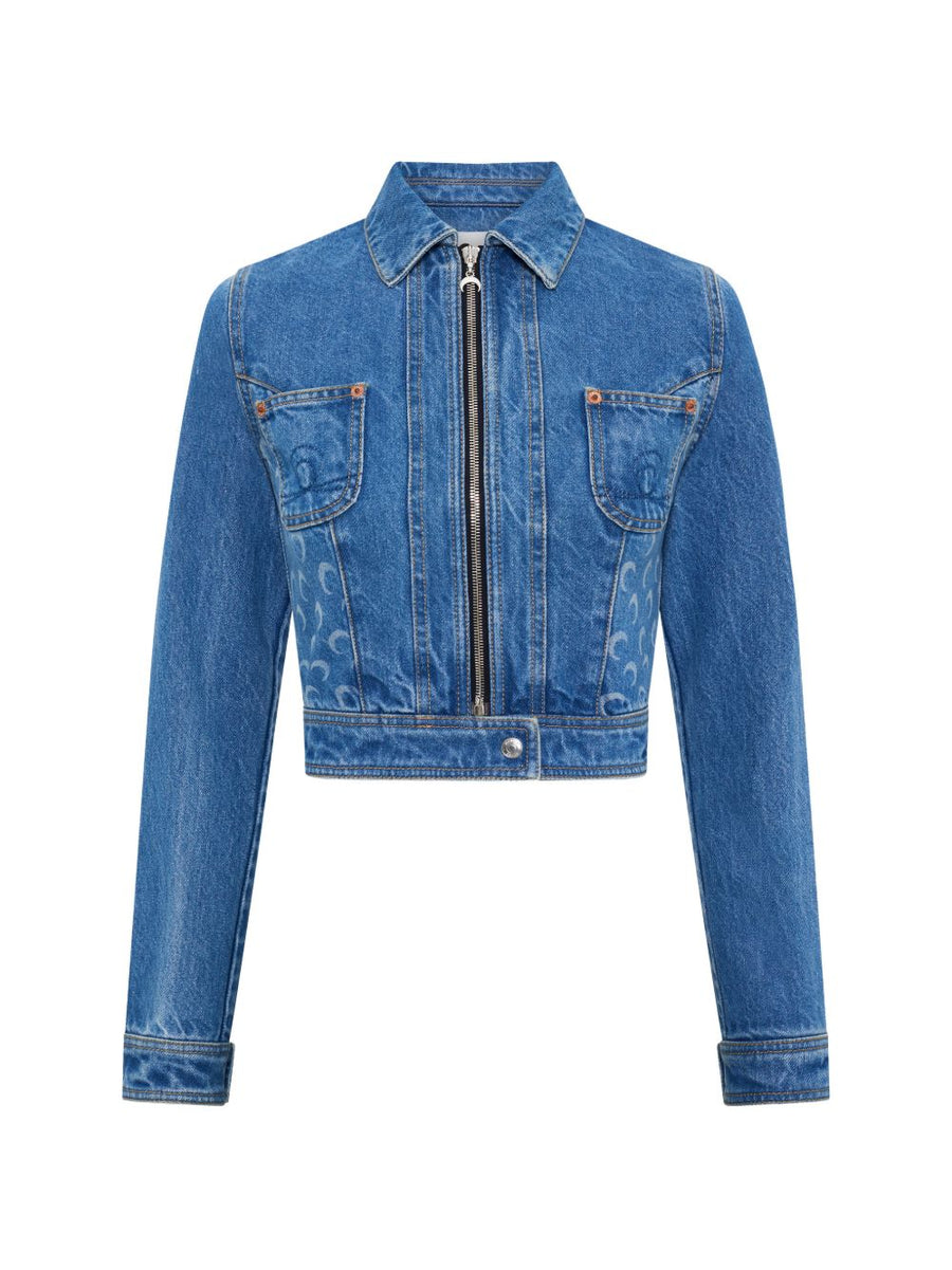 Marine Serre Denim cotton jacket