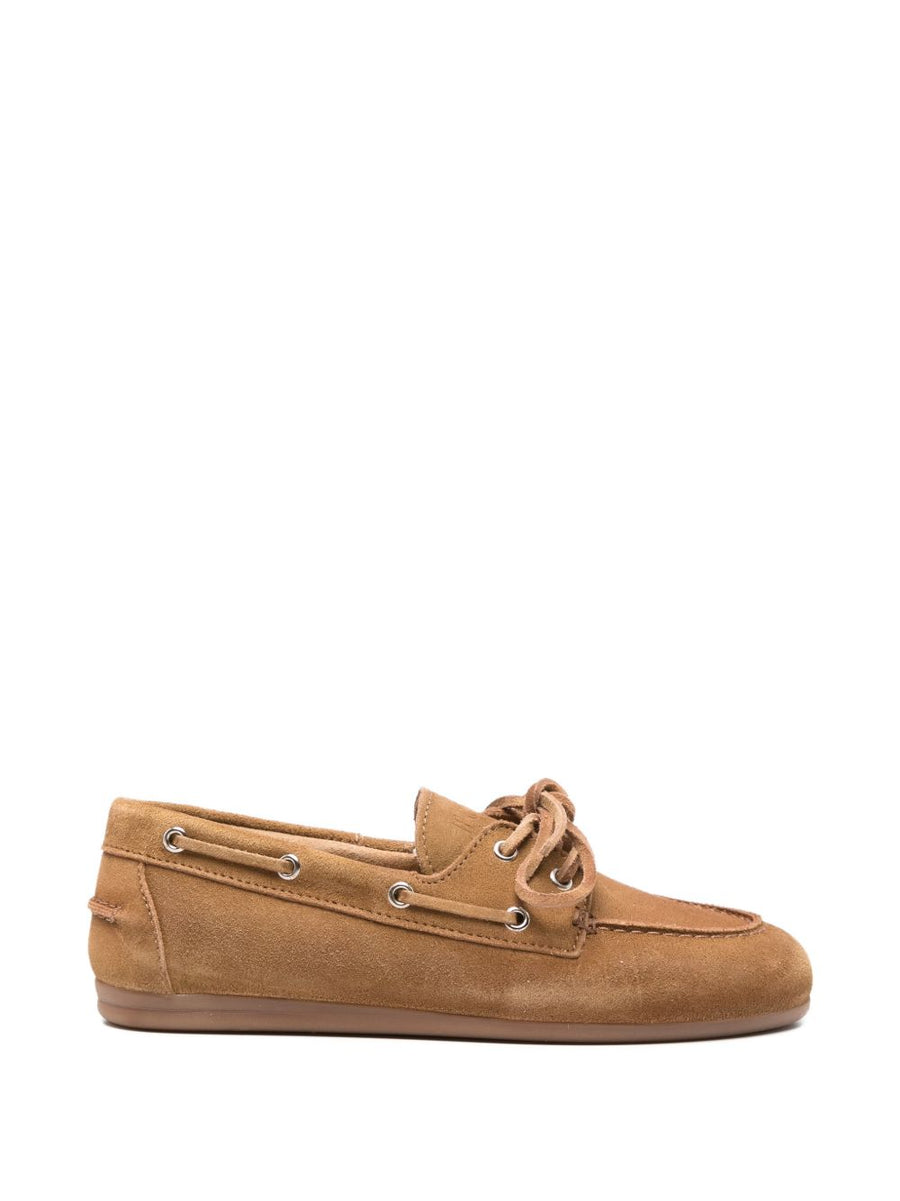 POSA 032C Silk & Nylon Leather boat loafers