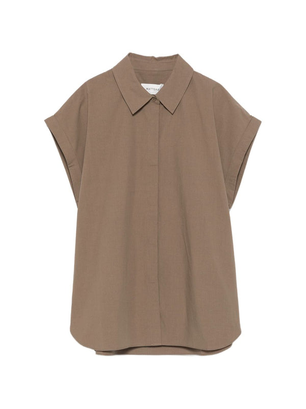 MATTEAU Cotton Shirt — Taupe