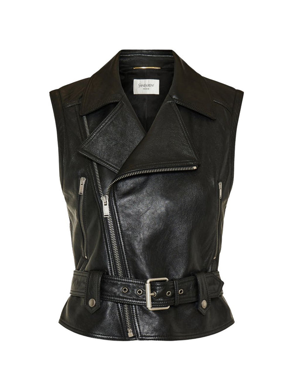 Saint Laurent vest in black