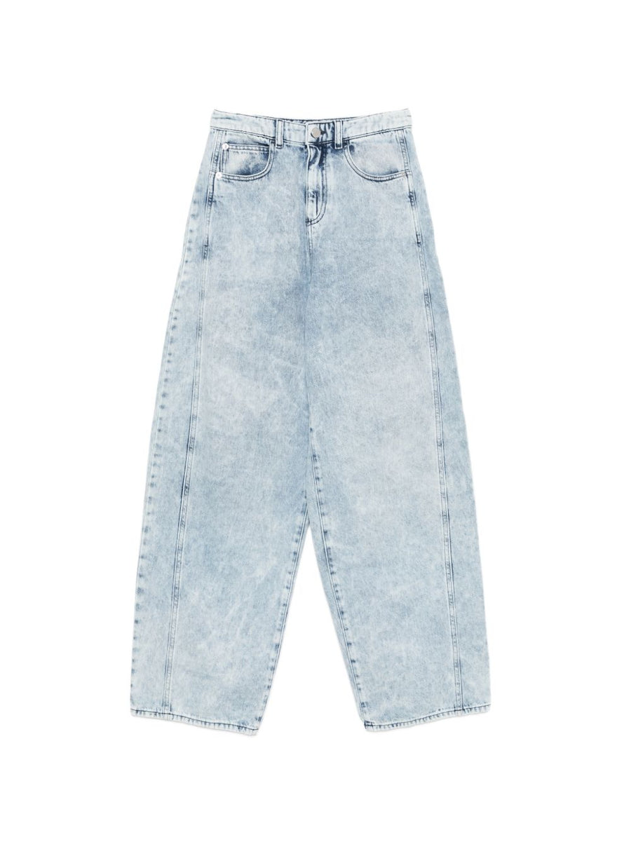 Emporio Armani Acid-Wash Denim Jeans — Blue