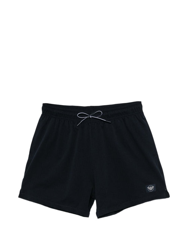 Emporio Armani Logo Patch Shorts — Black