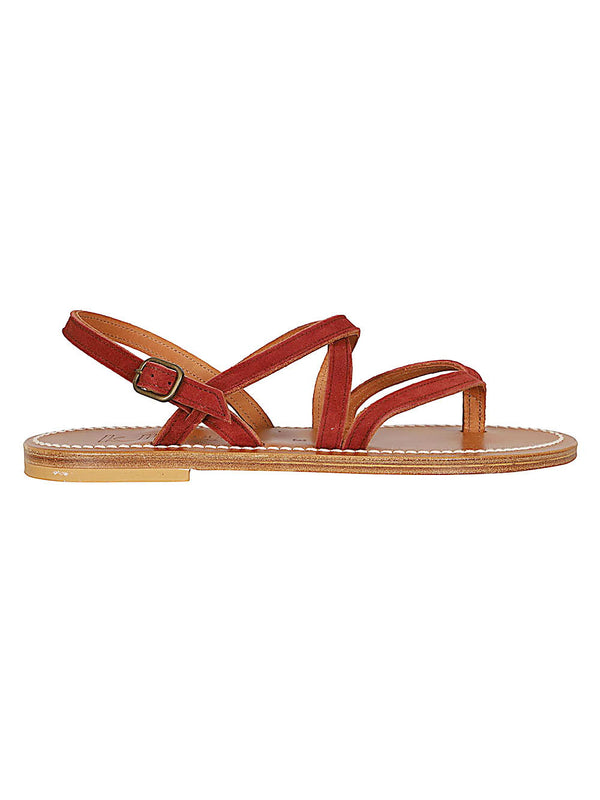 K Jacques St Tropez Marathon Sandals — Rust