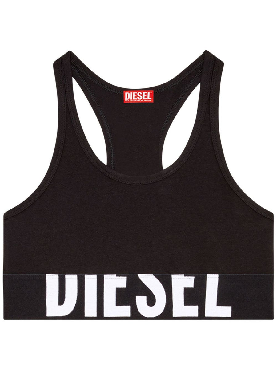 Diesel Logo-Underband Sports Bra — Black