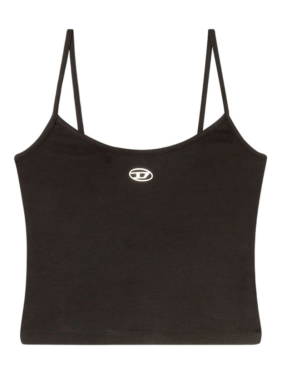 Diesel Metallic Logo Tank Top — Black