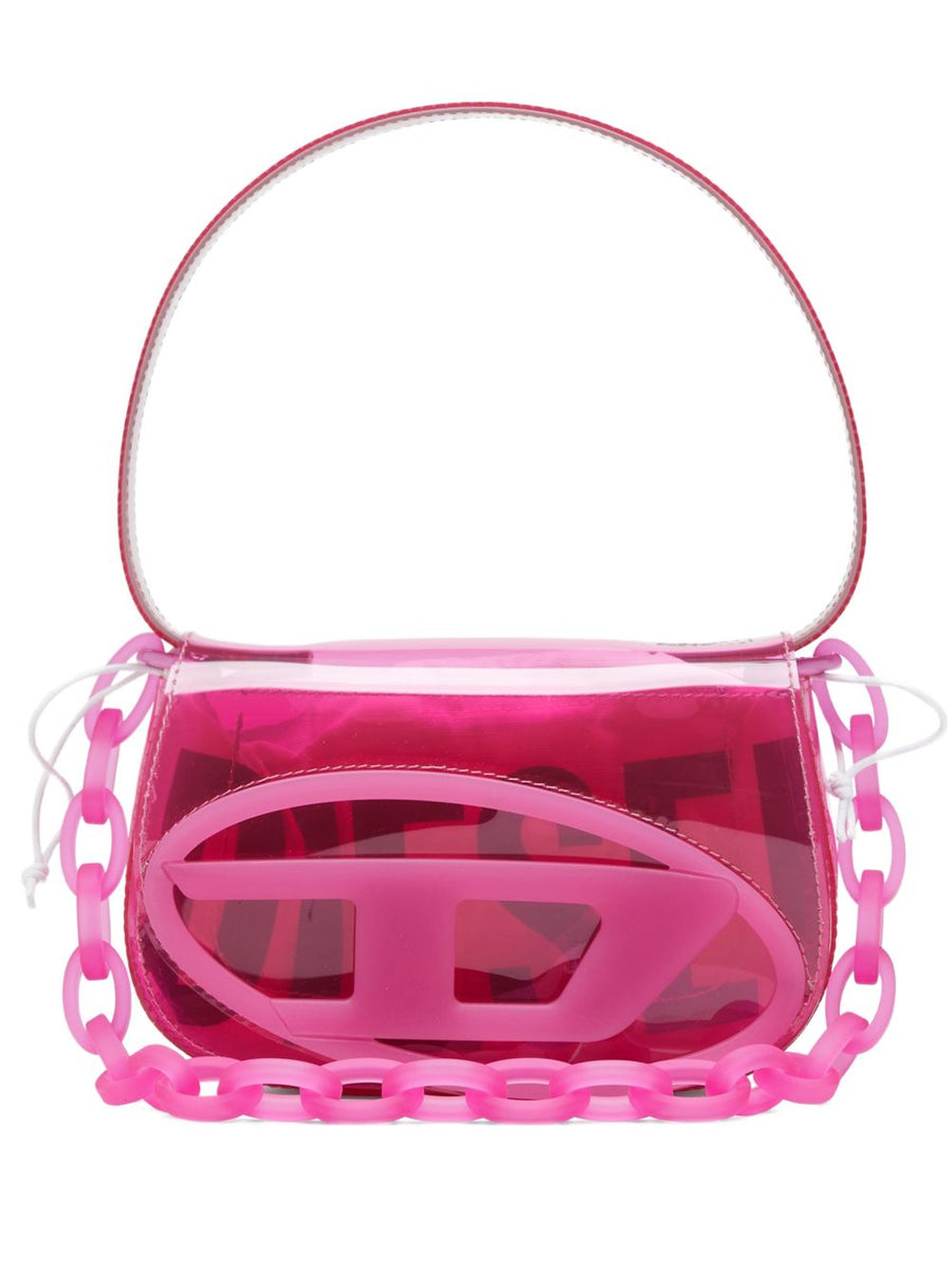 Diesel Clear Acrylic Shoulder Bag — Pink