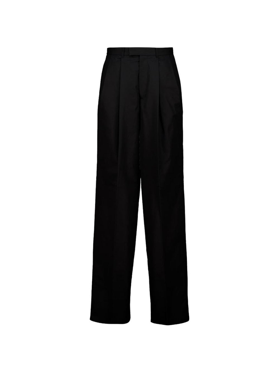 Givenchy Cotton Double-Pleat Trousers — Black