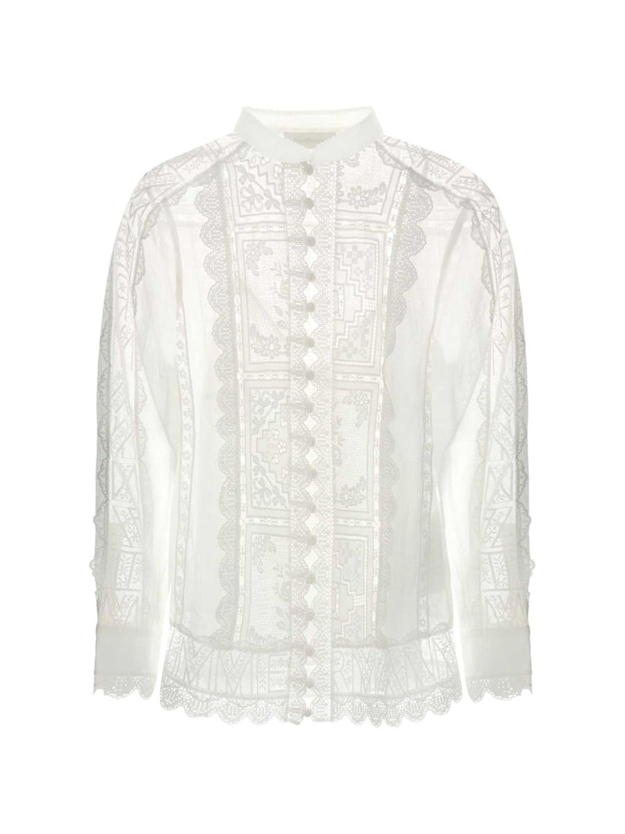 Zimmermann Aster Blouse — Ivory