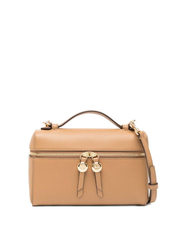 Tory Burch Pebbled leather top handle bag in tan