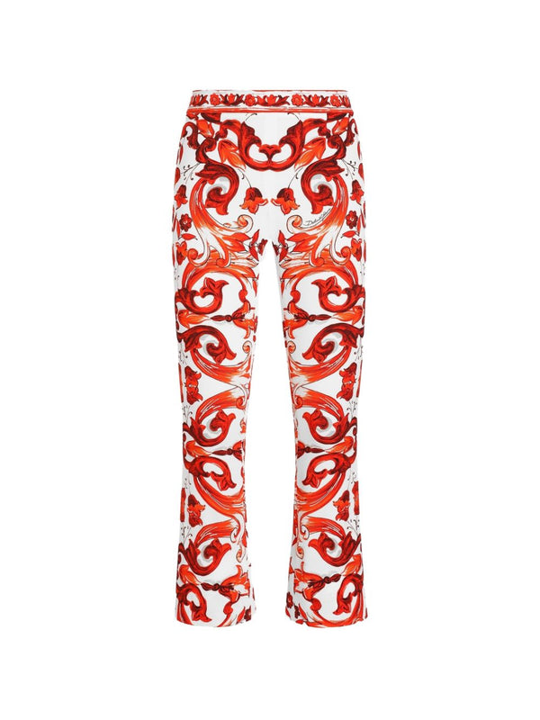 Dolce & Gabbana Silk trousers in red