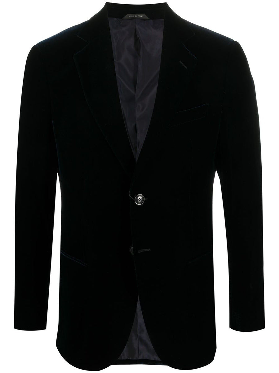 Giorgio Armani مخمل بليزر — أسود