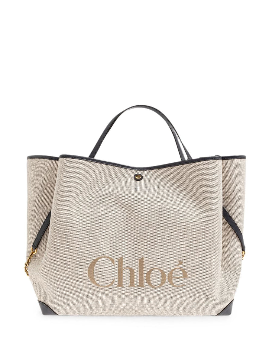 Chloé Clover Tote Bag — Beige