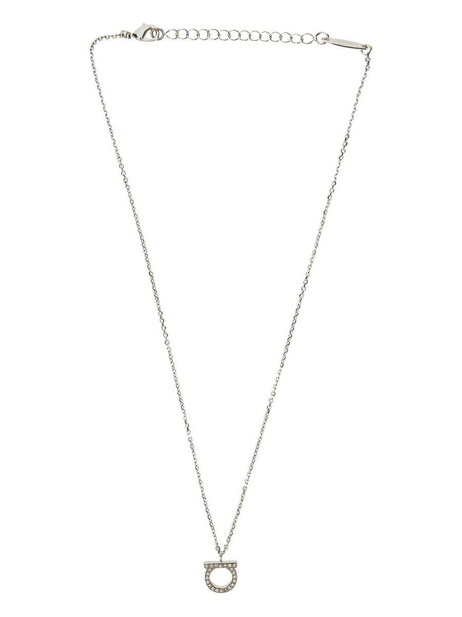 Ferragamo Gancini Necklace — Silver