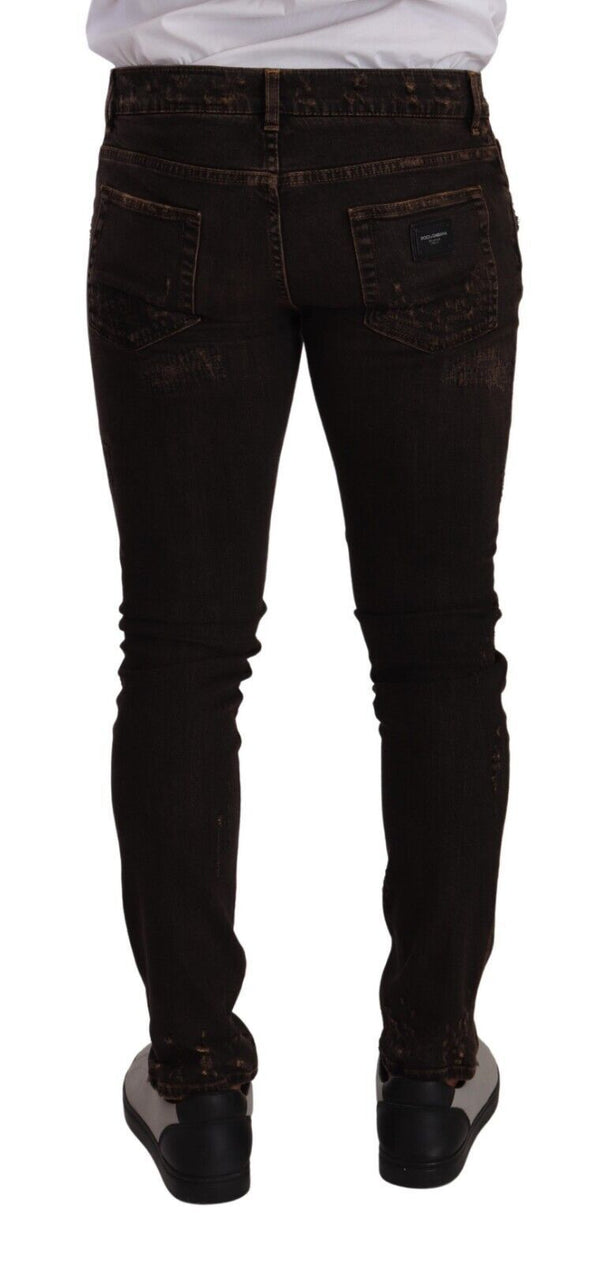 Dolce & Gabbana 98% Cotton jeans in brown