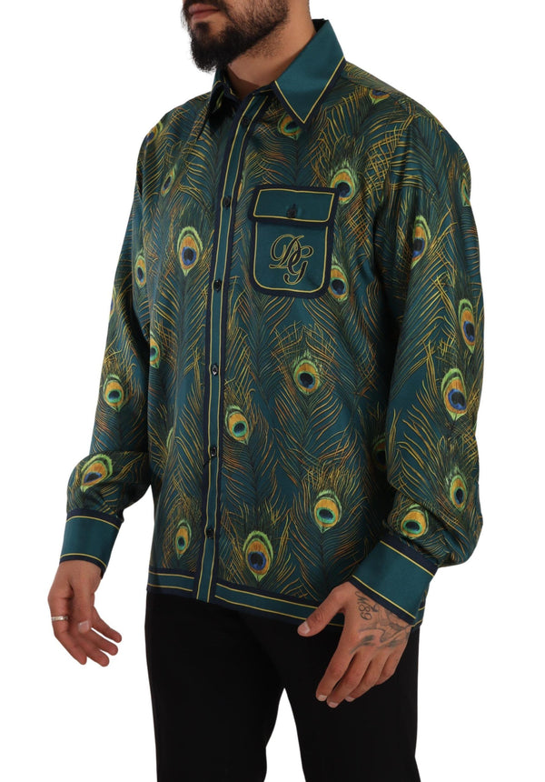 Dolce & Gabbana 100% Silk shirt in green