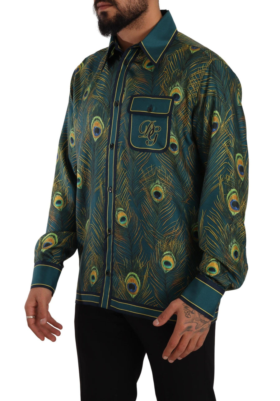 Dolce & Gabbana 100% Silk shirt in green