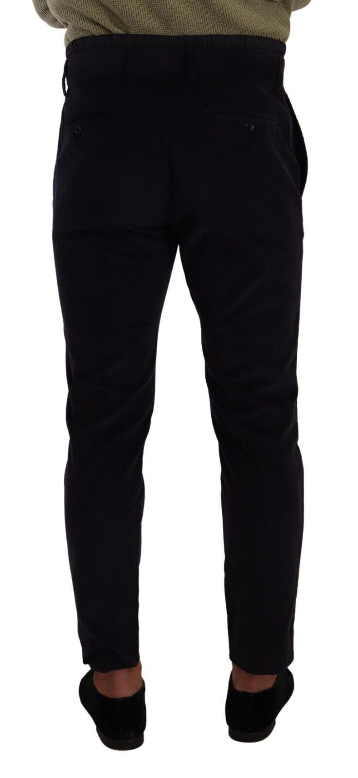 Dolce & Gabbana 90% Cotton trousers in navy