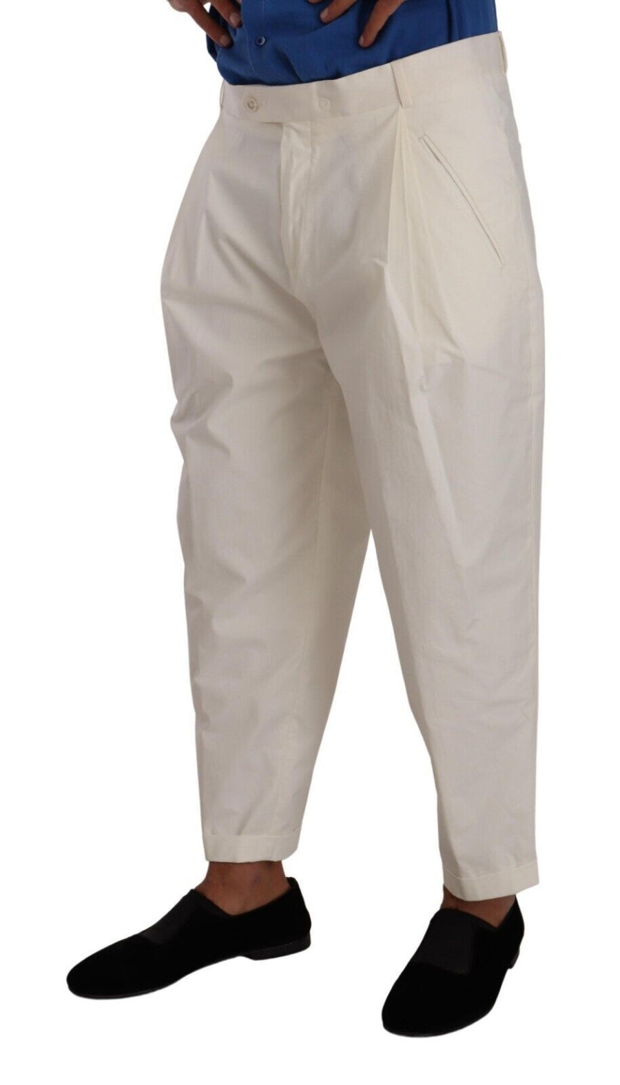 Dolce & Gabbana 97% Cotton trousers in white