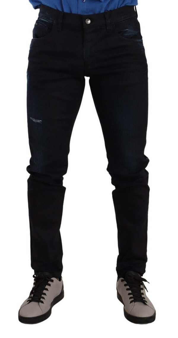 Dolce & Gabbana 92% Cotton jeans in navy