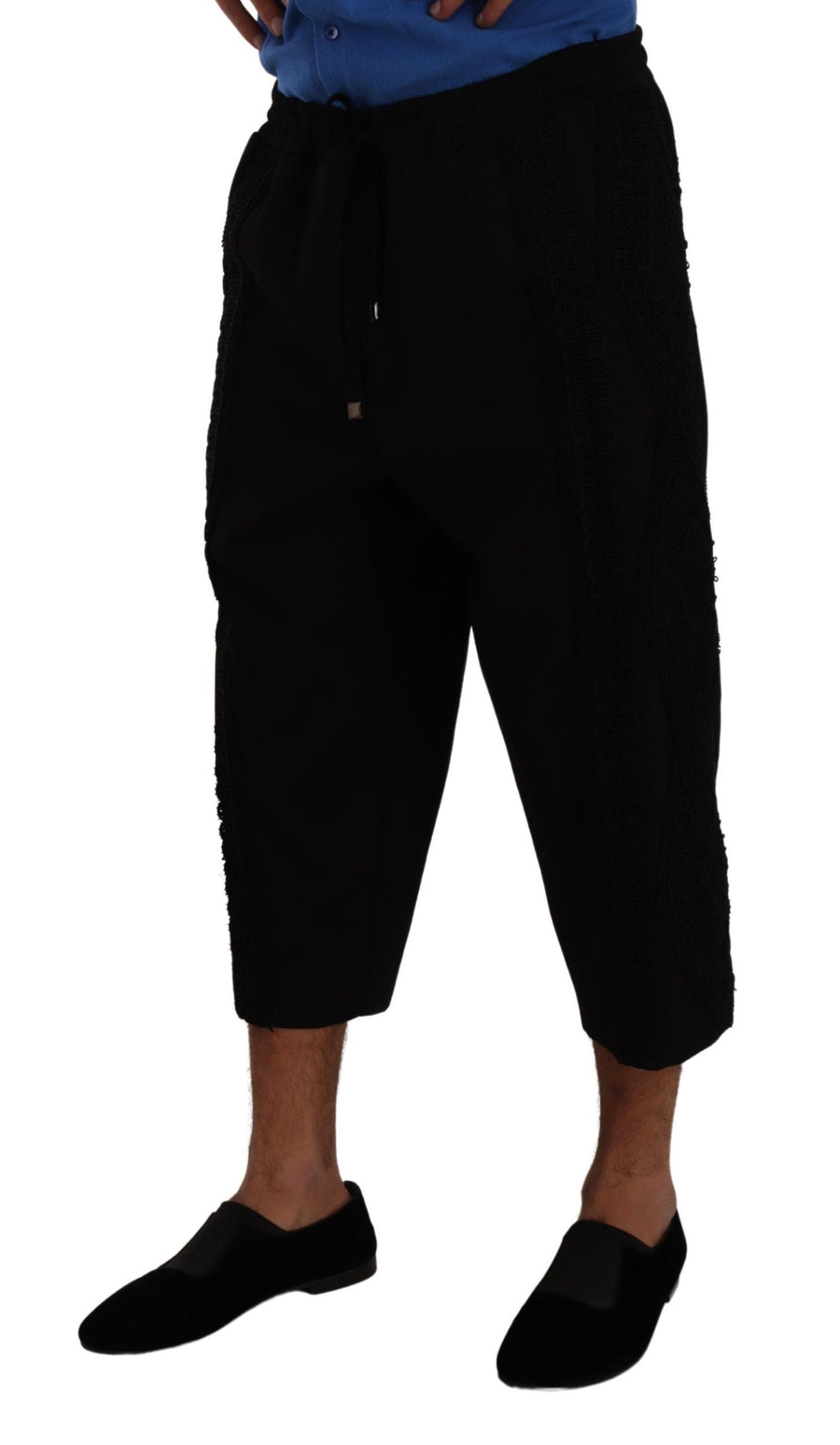 Dolce & Gabbana 95% Cotton 5% Nylon jogger shorts in black
