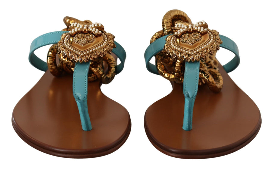 Dolce & Gabbana 100% Leather flat in blue