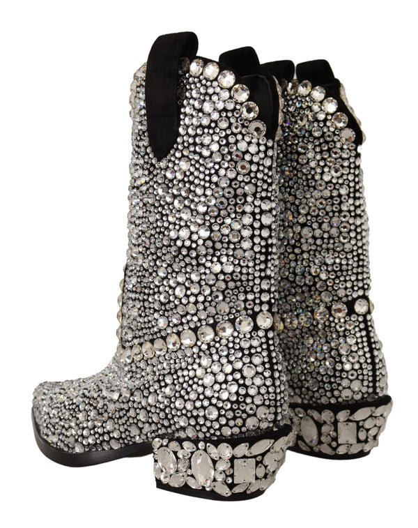 Dolce & Gabbana 100% Leather suede boot in black
