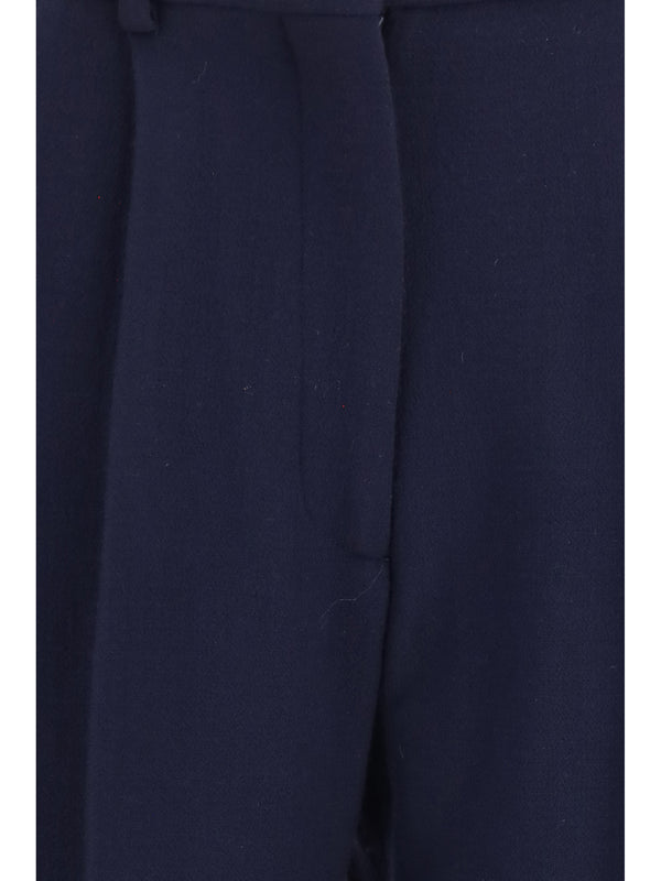 Pants Alcanara Fox Lightweight Wool Navy Fleece (ovis Aries) Trousers