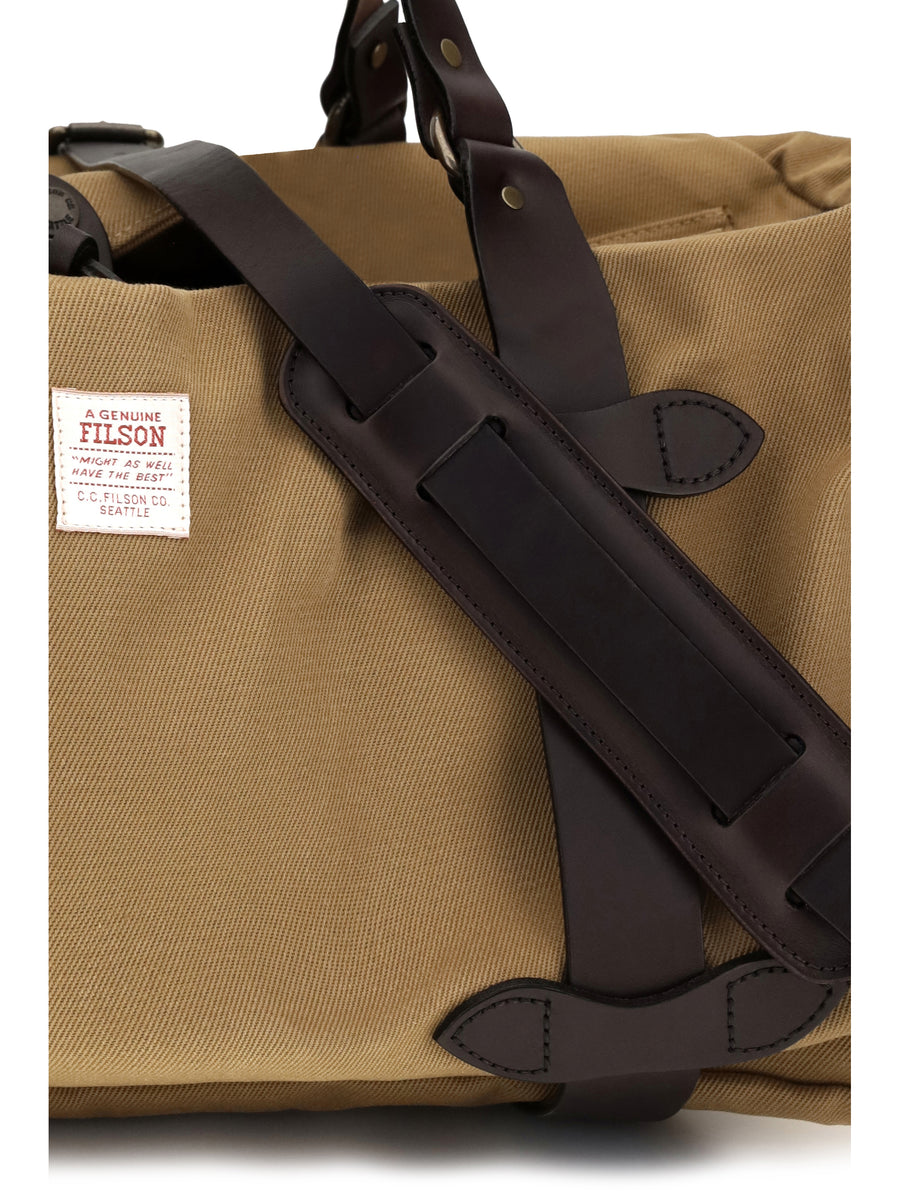 Travel Bag Rugged Twill Tan Cotton Shoulder
